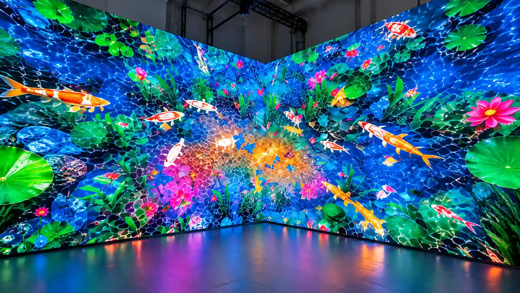 Immersive Corner LED Display Creative Installation