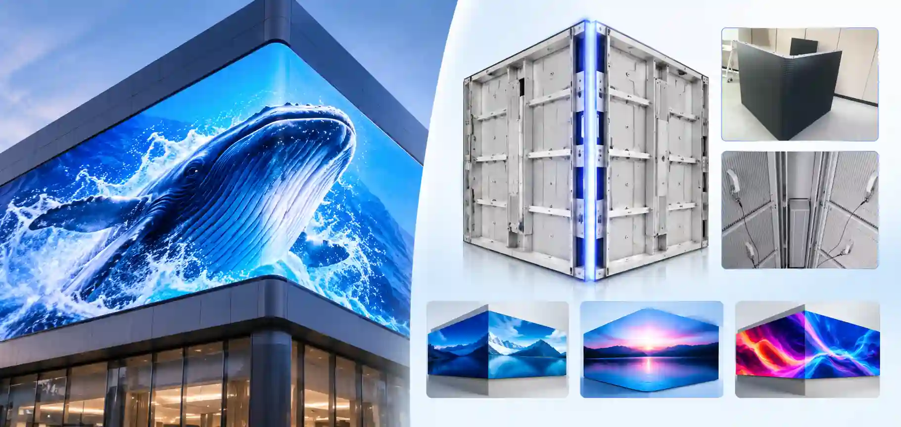 Outdoor LED Screen 90° Corner for Creative 3D Advertising Installations