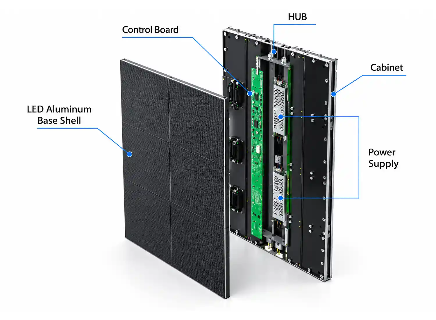 All‑Aluminum Outdoor LED Display with Aluminum Module Backplane