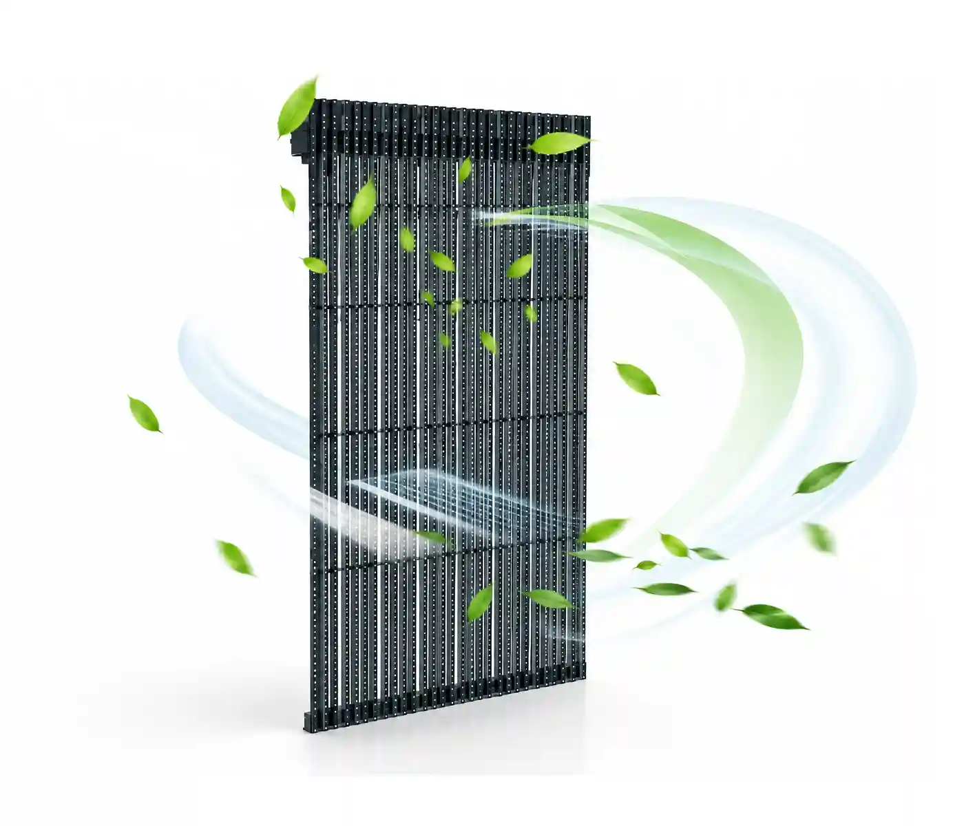 Outdoor LED Display with Reduced Wind Load