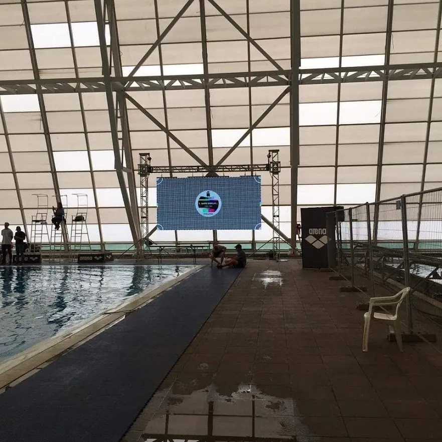 3.91 Pixel Pitch Outdoor LED Display Board Project for Swimming Pool