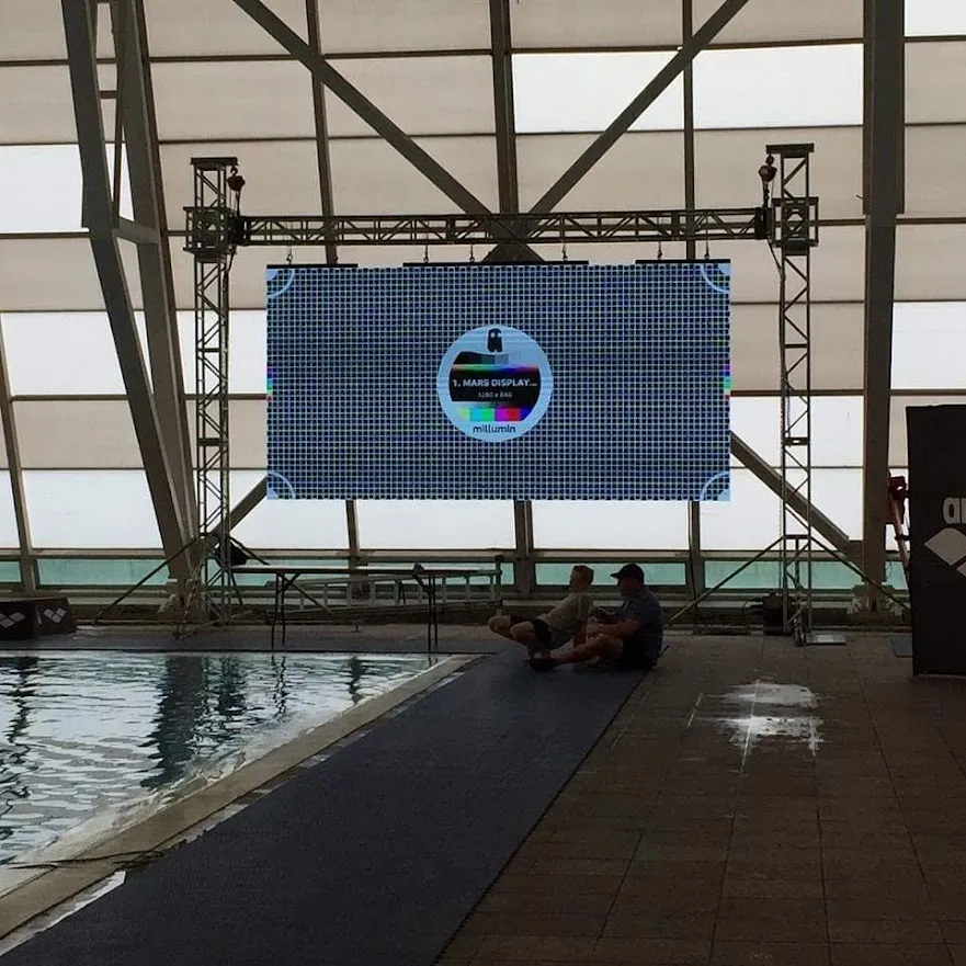 3.91 Pixel Pitch Outdoor LED Display Board Project for Swimming Pool